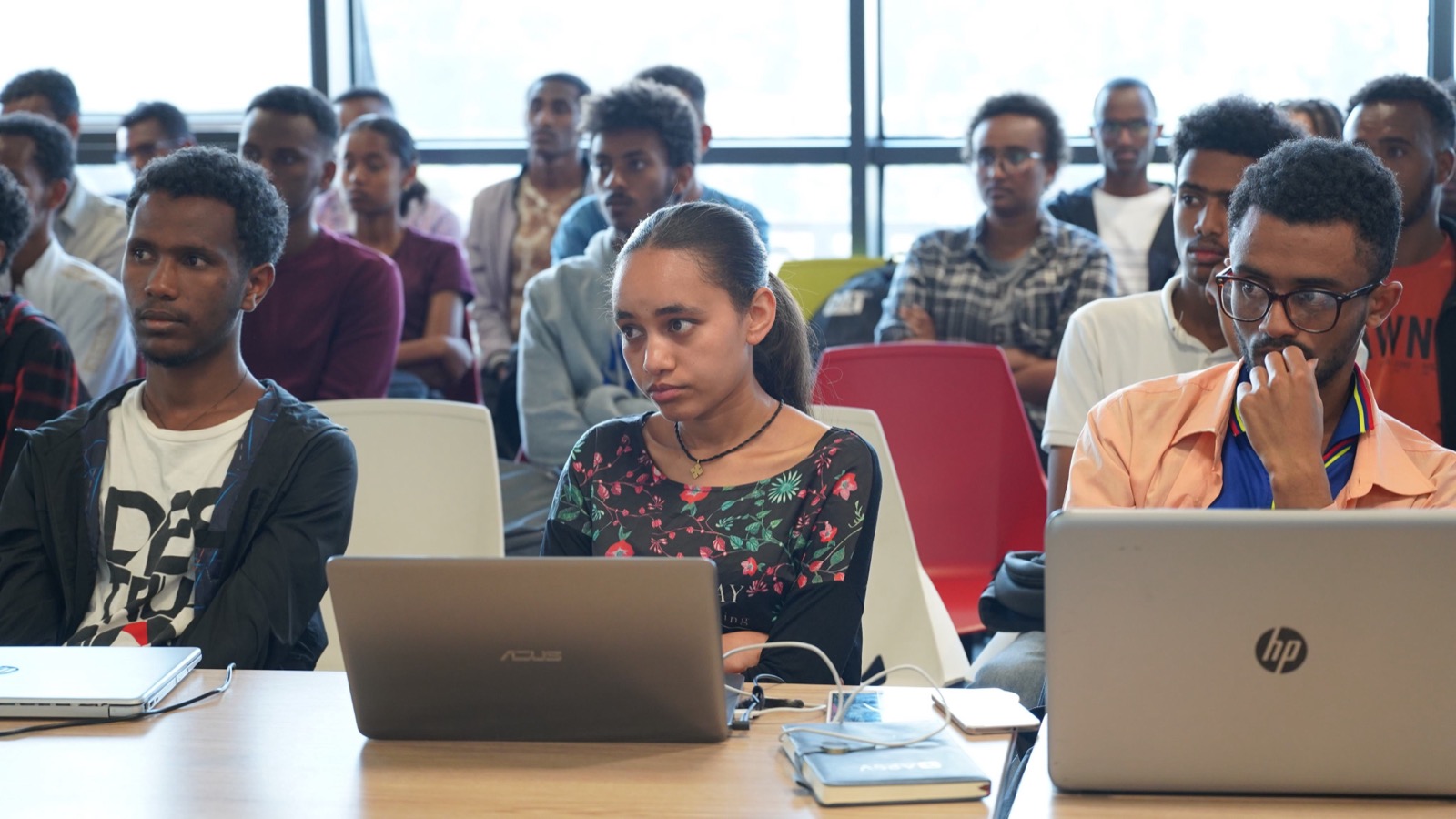 A2SV students coding in class